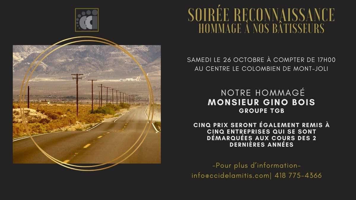 Soirée reconnaissance "Hommage à nos Bâtisseurs" 2024 - Hommage à Gino Bois